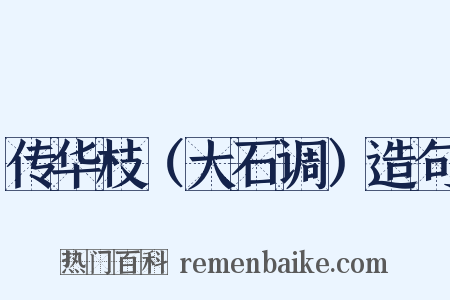 传华枝（大石调）造句是什么意思的图片